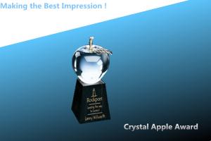 China crystal apple awards/crystal apple paperweight/crystal apple/apple paperweight trophy on sale