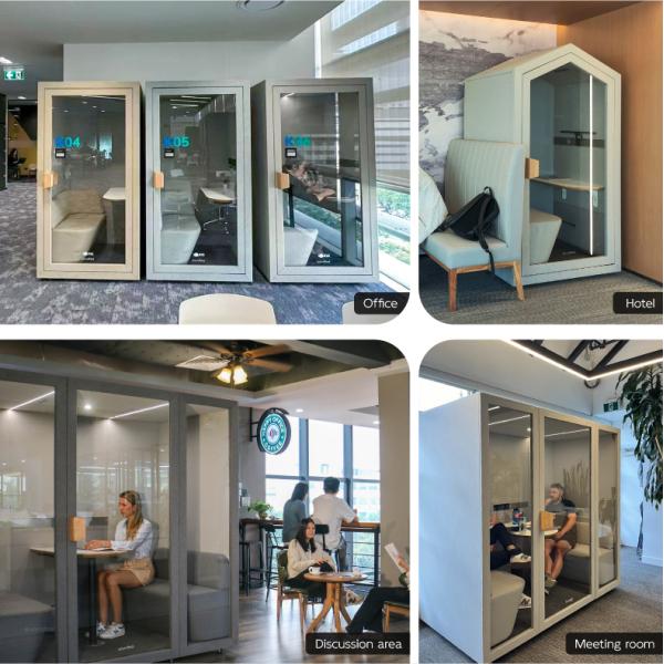 Medium Size Soundproof Meeting Booth High Durability For Workspaces