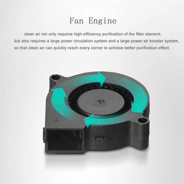 HOMEFISH USB Powered Smart Car Air Purifier 181x130x36mm