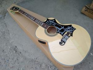 China Flame maple custom G200 acoustic guitar Elvis Presley fretboard inlays on sale