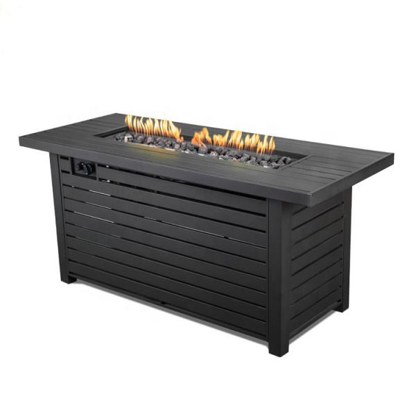 Aluminum Patio Gas 50000BTU Square Fire Pit Table Customized Color