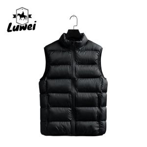 China Outdoor Zipper Cold Weather Vest Windproof Puffer Utility Plus Size Sleeveless on sale
