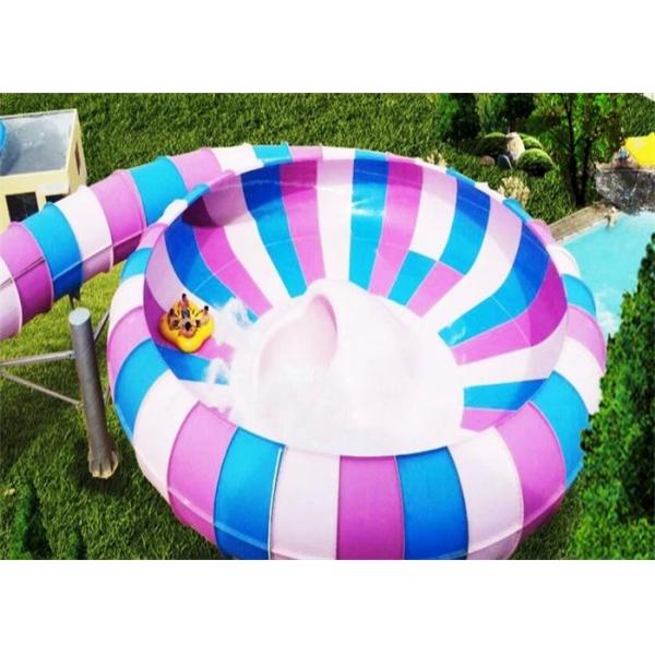 Hotel Custom Fiberglass Water Slides With Floats Bowl