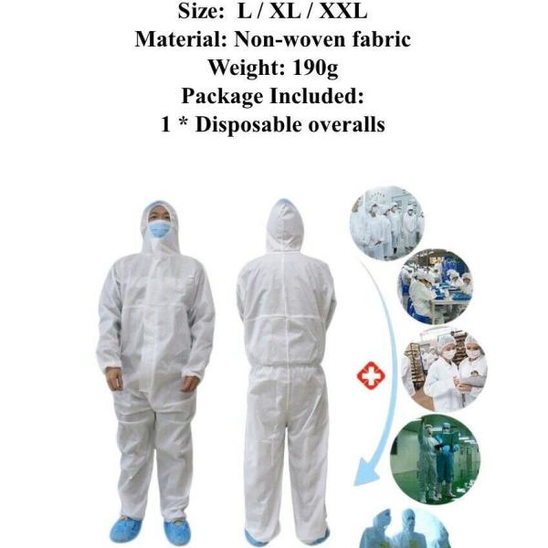 Adults Breathable Medical Protective Coveralls With Elastic In Hood