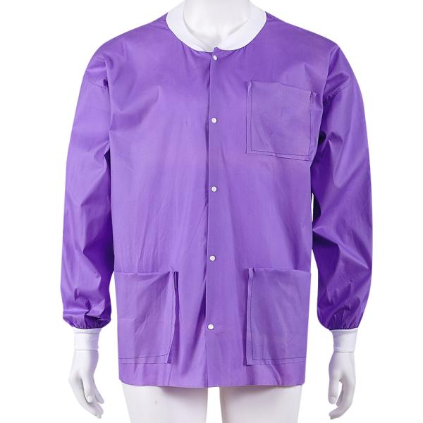 S&J Disposable nonwoven pp CPE isolation gown patient gown visitor gown lab jacket