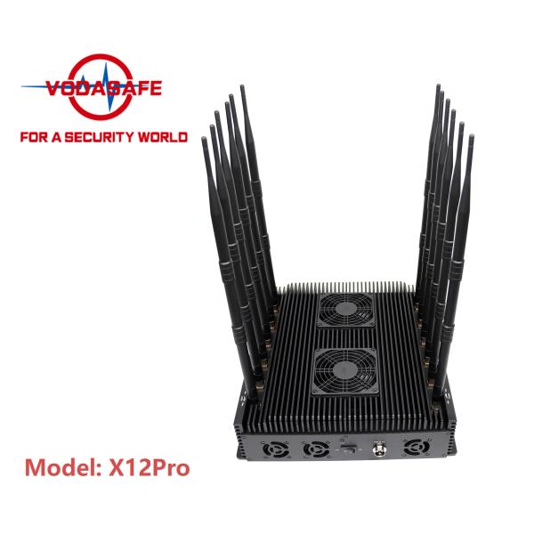 WiFi 2.4G GPS LOJACK Mobile Jammer Blocker 12 Bands 93W 80m Shielding