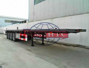 Quality 45 Tons Container Semi Trailer BPW Four Axle 40 Feet Flatbed Trailer for sale