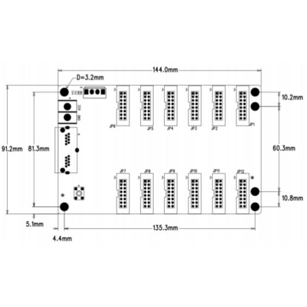 Sysolution receiving card D60-75, 12HUB75E ports for fine pitch led modules,led video wall