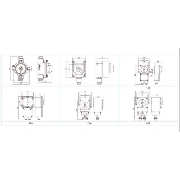 Flameproof Exd Explosion Proof Switch Marine Grade Aluminum
