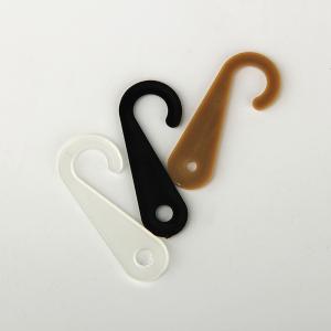 Quality 17mmx43mm Small Flat Plastic J Hook Hanger For Hats Stocking for sale