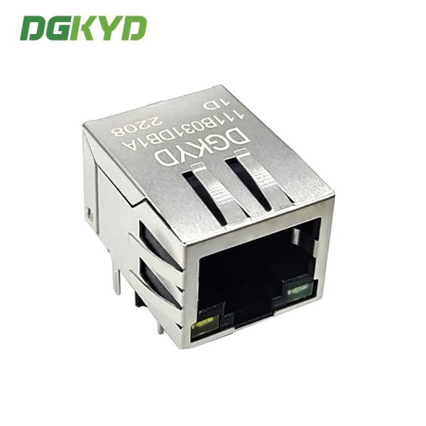 Right PCB Mount RJ45 Modular Jack With Transformer