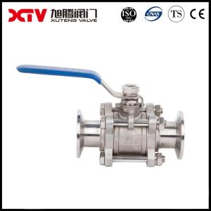 Quality US Xtv Industrial PTFE Lined Clamp Sanitary Stainless Steel Floating Ball Valve Ideal for sale