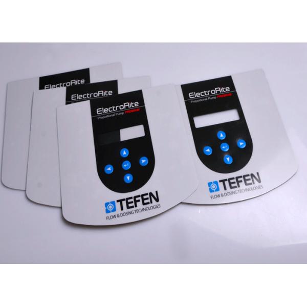 Custom strong self adhesive PC clear window embossed button control panel sticker