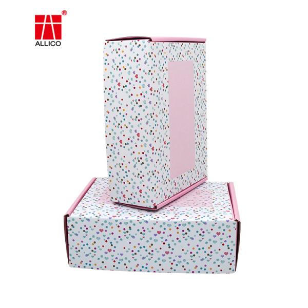 White Pink 210gms C2S Corrugated Mailing Boxes For Clothes