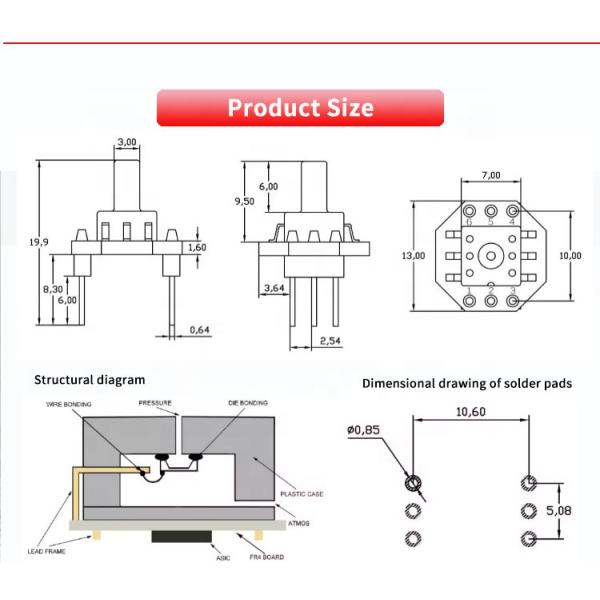 UBPM-01 Positive And Negative Pressure Digital IIC Gases Pressure Sensor Module