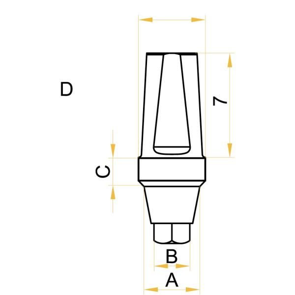 Astra Tech Osseospeed® Titanium Angled Abutment RP 3.5-4.0mm (Aqua)/ WP 4.5-5.0mm (Lilac) -- 15°/25° Degree