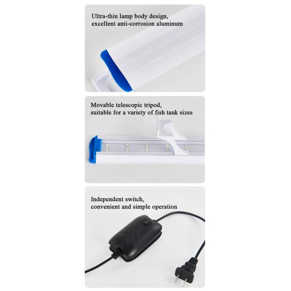 BK-AL17-60(48) Newly upgraded 5730 chip long life and high brightness simple stretch aquarium light