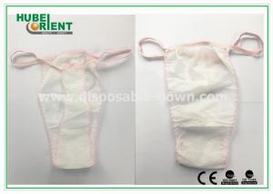 China Soft Nonwoven Ladies Disposable T Back Panty for Salons , Tanning Centers and Massages on sale