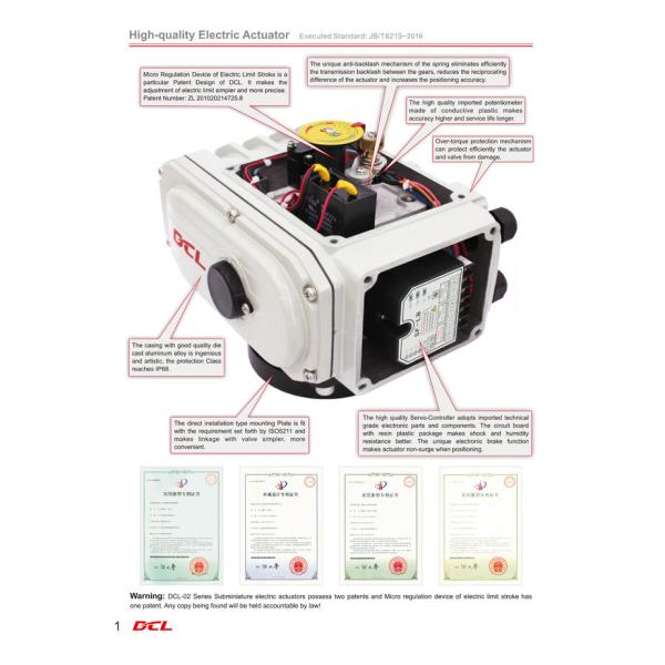 Smart Control Adjustable 220VAC Quarter Turn Actuator