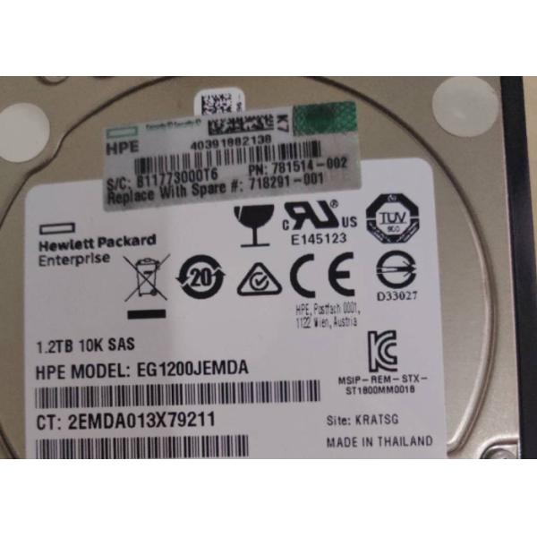 718160-B21 718291-001 2.5 Server Hard Drive , HP Notebook Hard Disk 1.2TB 6G SAS 10K
