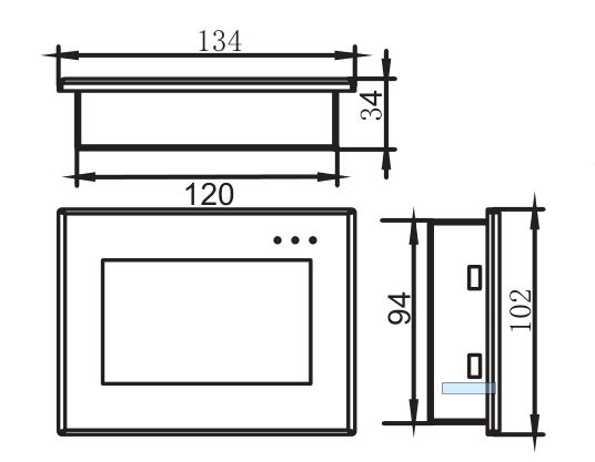12DI 12DO Portrait Display Integrated HMI Panel RS232 Program