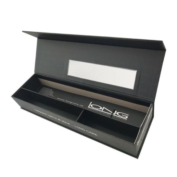 Customized Rigid Cardboard Magnet Gift Boxes with Matt lamination and PVC Window