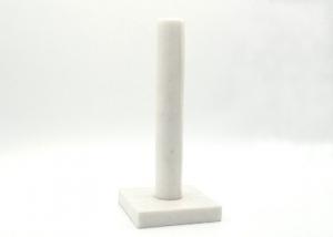 Quality White Stone Paper Towel Holder , Marble Paper Towel Stand Square Base for sale