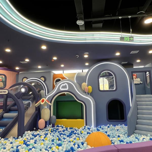 Custom Indoor Playground for Kids Ages 3-12 with Safety Features