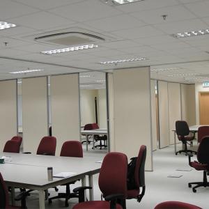 Quality Light Weight Office Partition Walls / Aluminum Frame Folding Partition Walls with Doors for sale