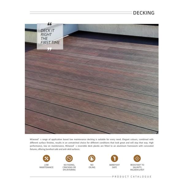 Commercial Outdoor WPC Decking Panel Boards With UV Resistant