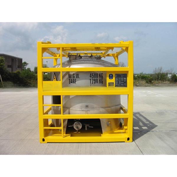 2900L-5000L Capacity Vertical Offshore Tank Container with Lifting Frame Weld Seam Acid Cleaning and Passivation Finish