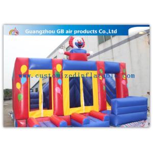 Funny Safety Childrens Inflatable Bouncy Castle With Slide Combo Customized