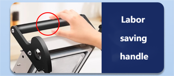 Customizable Manual Edge Cutting Sealer Machine FR160A with Adjustable Temperature Control, Ergonomic Handle, and Stainless Steel Construction for