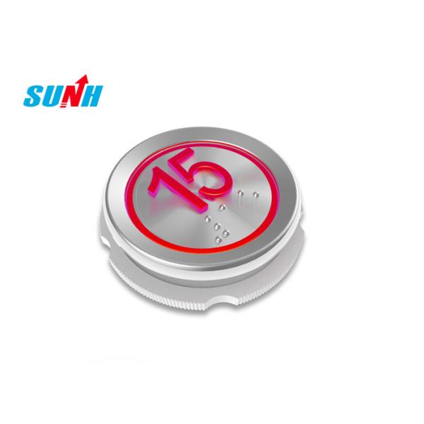 Zinc Alloy + Bright Chromium Plating Push Button For Elevator