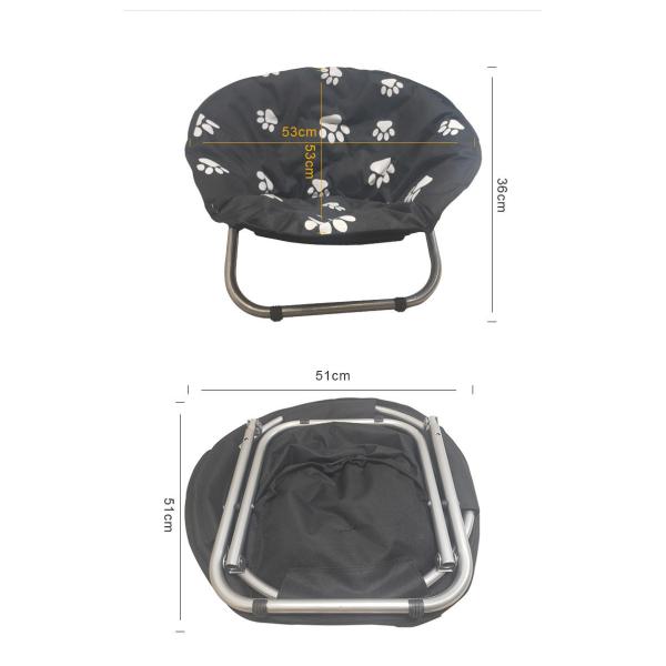 53x53x36cm Elevated Rectangle Pet Bed Oxford cloth Foldable Round