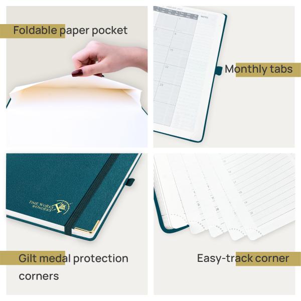 Spiral Student Weekly Planner 2023 2023 With Pacific Green Hardcover