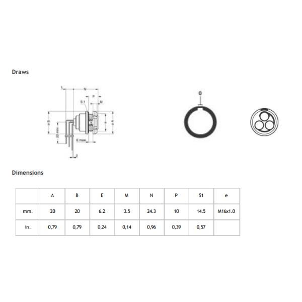 Lemo EEG PCB socket 3pin waterproof circular connector assembled inside receptacle