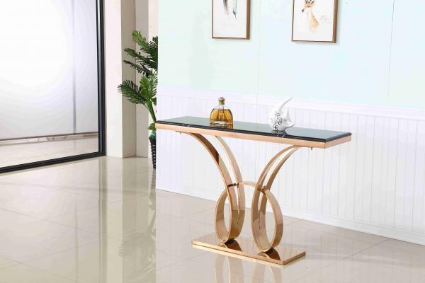 Luxury Marble Top Stainless Steel Base Hallway Corner Living Room Console Table Decorative