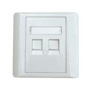 China RJ45 Ethernet Network Face Plate dual port surface mount box with shutter on sale