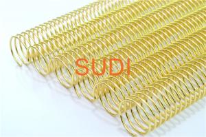 Quality Gold-Plated Durable 1-3/8 Inch Spiral Binding Coil For High-End Notebooks for sale