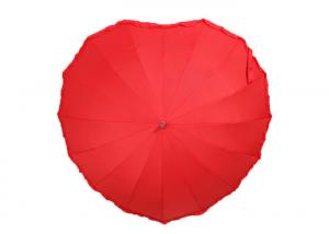 Quality Red Heart Shaped Love Creative Umbrella Manual Control For Wedding Valentine for sale