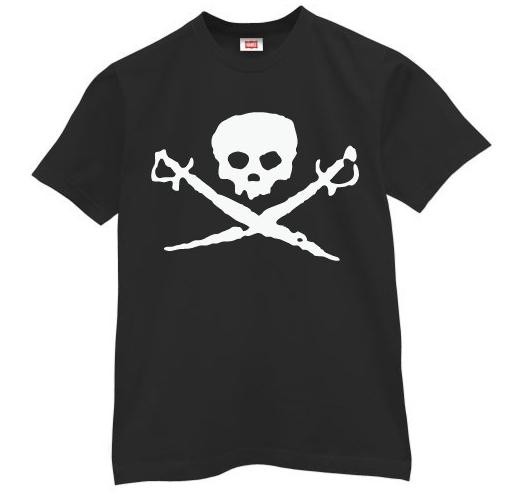 Skull Logo Printed T Shirts For Mens , Cotton Spandex Cool Printed T Shirts