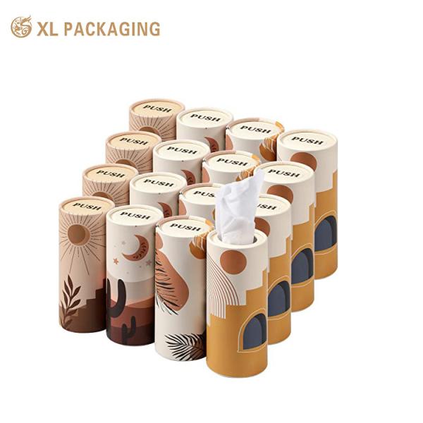 XL Packaging Round Paper Tube Tissue Box with Strong Water Absorption and Customized Packing Style