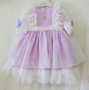 Quality Purple Color Princess Dress Boutique 100% Cotton Casual for sale