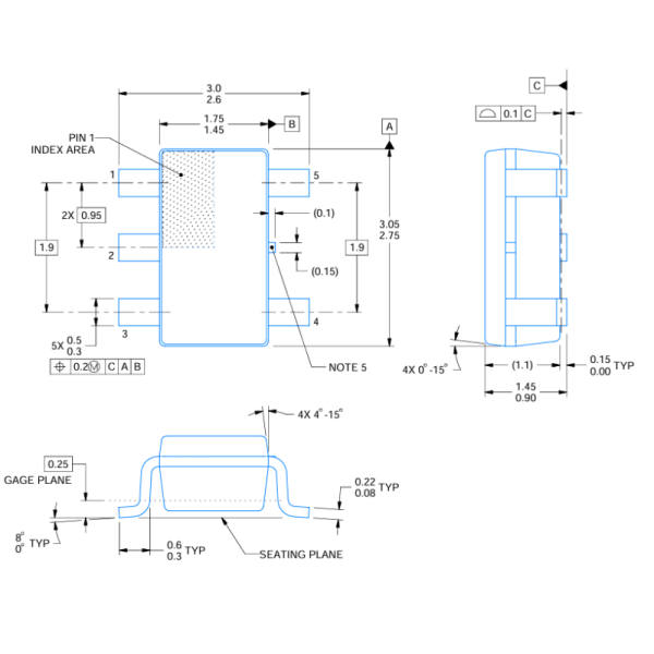 Precision LMP2011MF Op Amp 5.5V Rail-to-Rail I/O 950μA Quiescent Current 3MHz GBW 2.5V to 5.5V Operation -40°C to 125°C Range Tiny SOT-23 Package