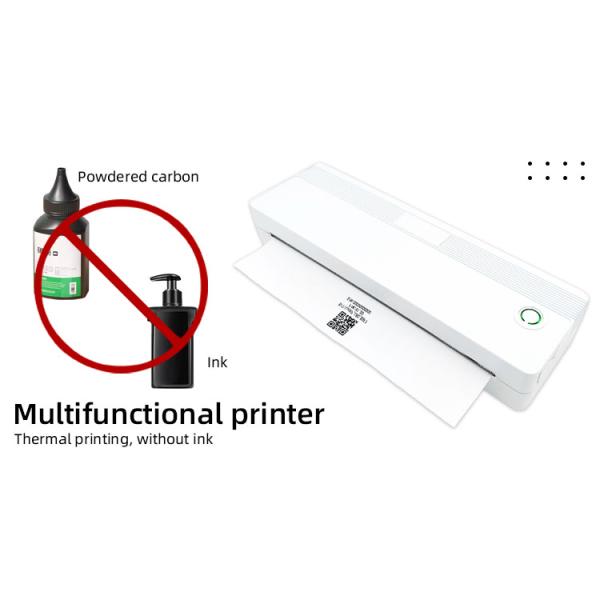 Compact 110mm A4 Direct Thermal Receipt Printer Wireless Bluetooth Bt Thermal Printer