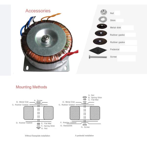 200VA Audio Lighting Equipment Toroidal Isolation Transformer 18VAC 0V 18VAC