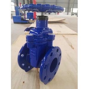 DIN3352 resilient seal F4 cast iron gate valve body material GGG50