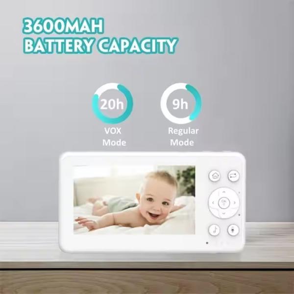 3600mAh Built In Battery Infant Camera Monitor Video Babyphone for Convenient and Versatile Baby Monitoring