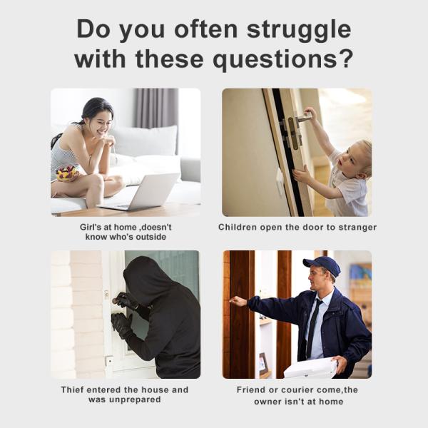 6pcs IR LED Smart Video Doorbell 1080P Tuya Smart Life Video Doorbell